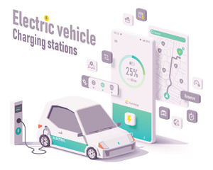 Vector electric vehicle charging stations app