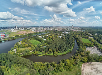 The Estate Of The Romanovs In Izmailovo. Moscow, Russia. Aerial panoramic drone view