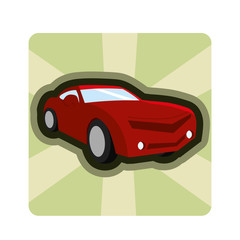 Vector Cartoon Car Icon Isolated On White Background