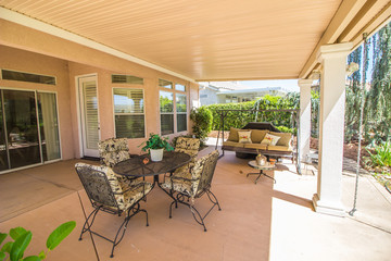 Modern Rear Yard Covered  Patio