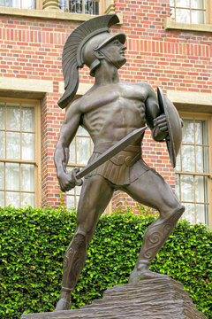 Tommy Trojan On The Campus Of The University Of California