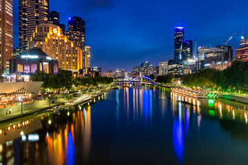 Fototapeta na wymiar Yarra river in Melbourne Victoria