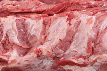 Raw pork for cooking at street food