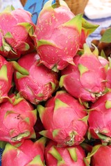 Fototapeta na wymiar Fresh dragon fruit organic in the market