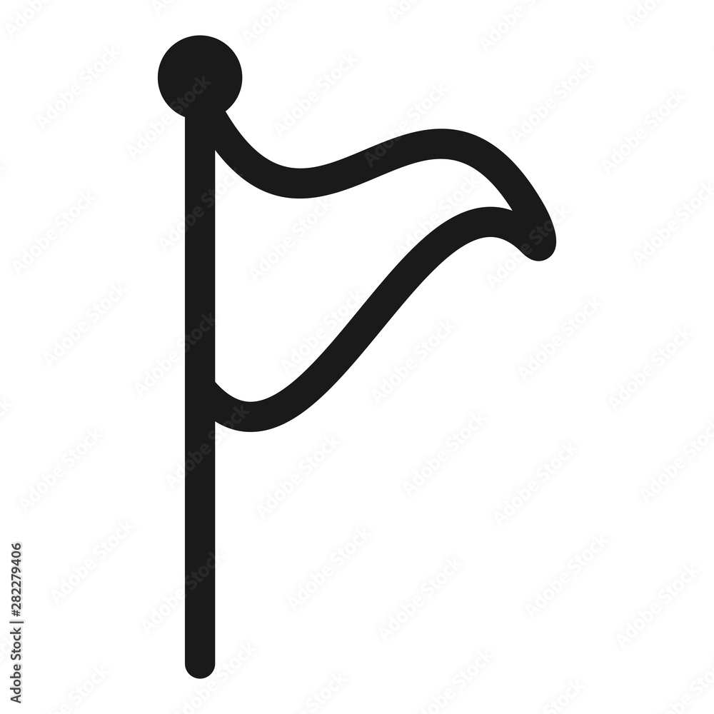 Wall mural flag - minimal line web icon. simple vector illustration. concept for infographic, website or app.