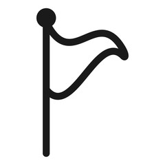 flag - minimal line web icon. simple vector illustration. concept for infographic, website or app.