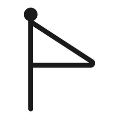 flag - minimal line web icon. simple vector illustration. concept for infographic, website or app.