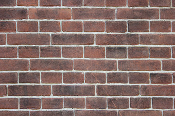 Vintage reddish and brown brick wall texture pattern background detailed close up