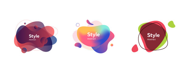 Neon multi layer shapes set