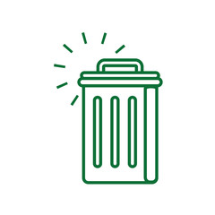 recycle bin with signaling isolated icon
