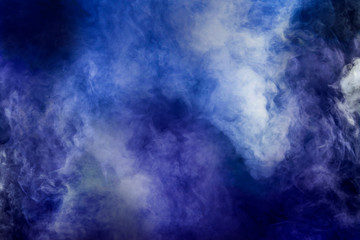 abstract white smoke isolated colorful blue and purple background