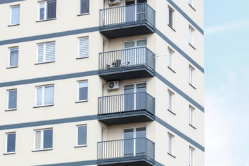 KRAKOW, POLAND - FEBRUARY 21, 2019: New apartment buildings