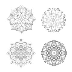 Mandalas with floral themes