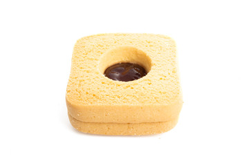 square italian sandwich cookie isolated