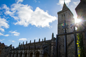 University of St Andrews St Salvators Quad, as seen in the sunshine. 