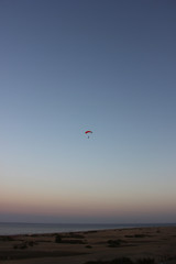 Naklejka na ściany i meble Parachuting at Playa del Ingles