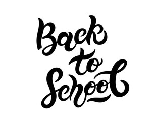 Back to school. Hand drawn lettering. Vector illustration. Best for Autumn design. School banner
