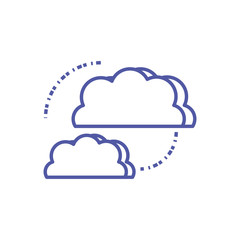 cloud computing technology isolated icon