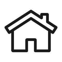 home, house, estate - minimal line web icon. simple vector illustration. concept for infographic, website or app.