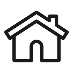 home, house, estate - minimal line web icon. simple vector illustration. concept for infographic, website or app.