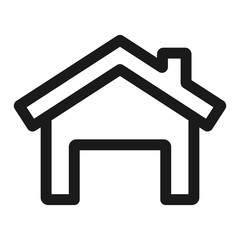 home, house, estate - minimal line web icon. simple vector illustration. concept for infographic, website or app.