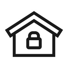 home, house, estate - minimal line web icon. simple vector illustration. concept for infographic, website or app.