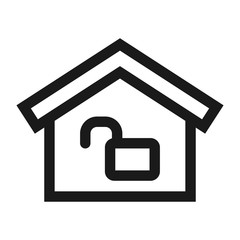 home, house, estate - minimal line web icon. simple vector illustration. concept for infographic, website or app.