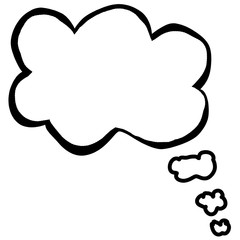 bubble speech empty field. raster illustration for posters, magazines, cards