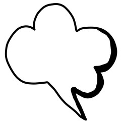 bubble speech empty field. raster illustration for posters, magazines, cards