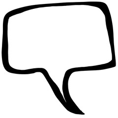 bubble speech empty field. raster illustration for posters, magazines, cards