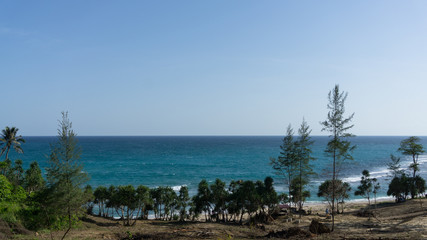  the edge of the island and the sand beach