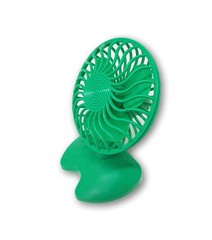 Mini green plastic fan