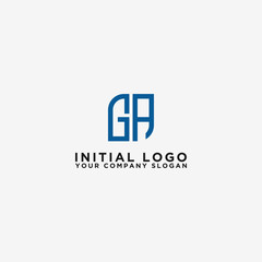 Inspiring company logo design from the initial letters GA logo icon. -Vectors