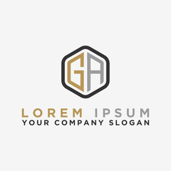 Inspiring company logo design from the initial letters GA logo icon. -Vectors