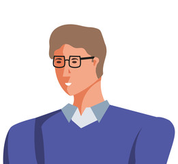 business man elegant avatar character