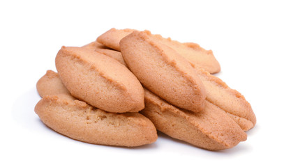 A pile of cookies isolated on a white