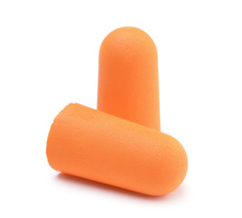 Ear plugs isolated on white background