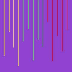 The purple background with colorful paint drips