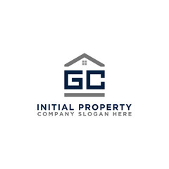 Logo template vector Design, property, real estate with the initials GC - Vector	