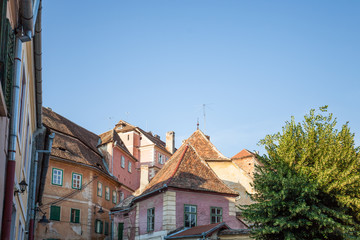 Sibiu morning sunrise without people