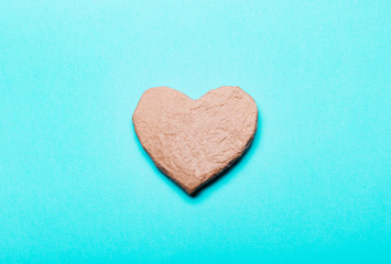 Heart from kraft cardboard, paper .Eco friendly.