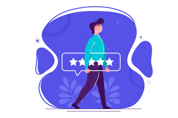 Man giving  five star 