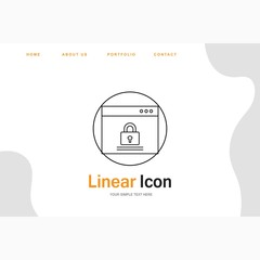 browser lock icon creative design templat