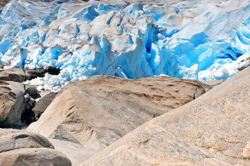 Amazing ice blocks of Nigardsbreen glacier