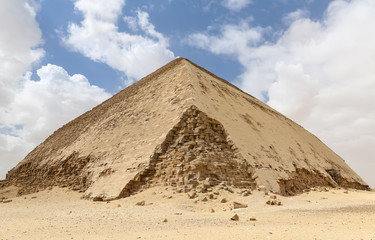 Fototapeta na wymiar Bent Pyramid in Necropolis of Dahshur, Cairo, Egypt