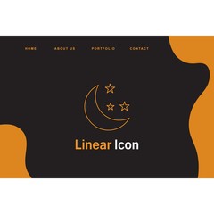 moon icon creative design templat