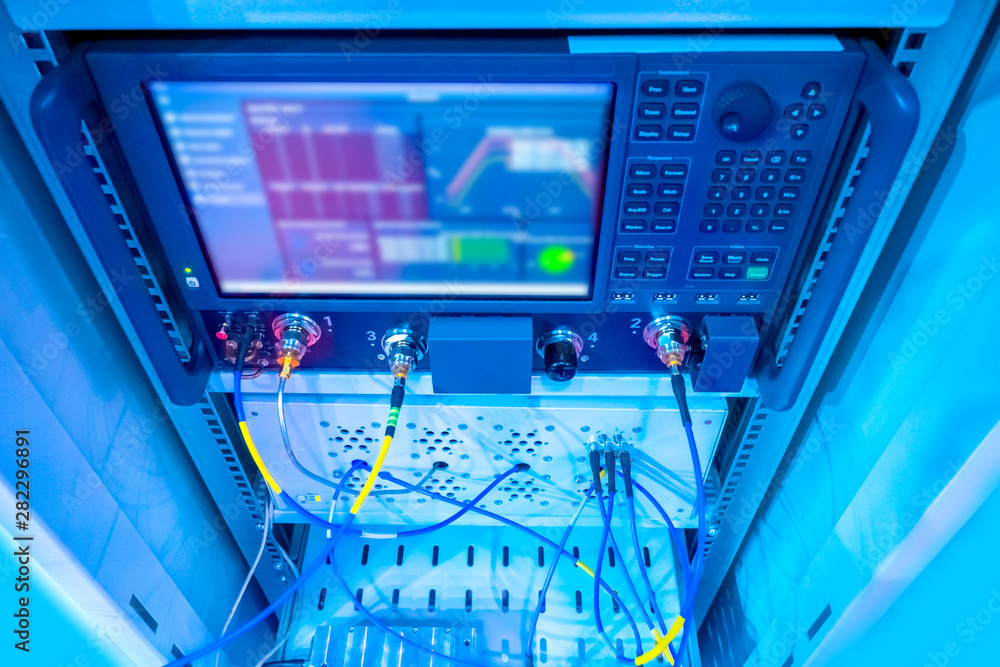 Poster measuring instrument in the laboratory. measurement and data collection in a scientific laboratory. 