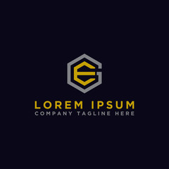 Fototapeta premium Inspiring company logo designs from the initial letters of the GE logo icon. -Vectors