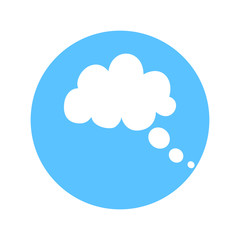 Simply flat cloud vector illustration. Cloud symbol for your design, web site, brand logo, app, UI, background. Trendy flat style with amazing color. From Cloud set.