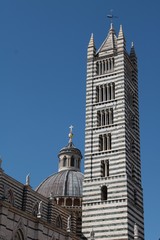 Fototapeta na wymiar A tower of Siena Cathedral